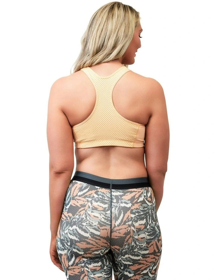 High Impact Active Crop Top Sports Bra in Peach image 4