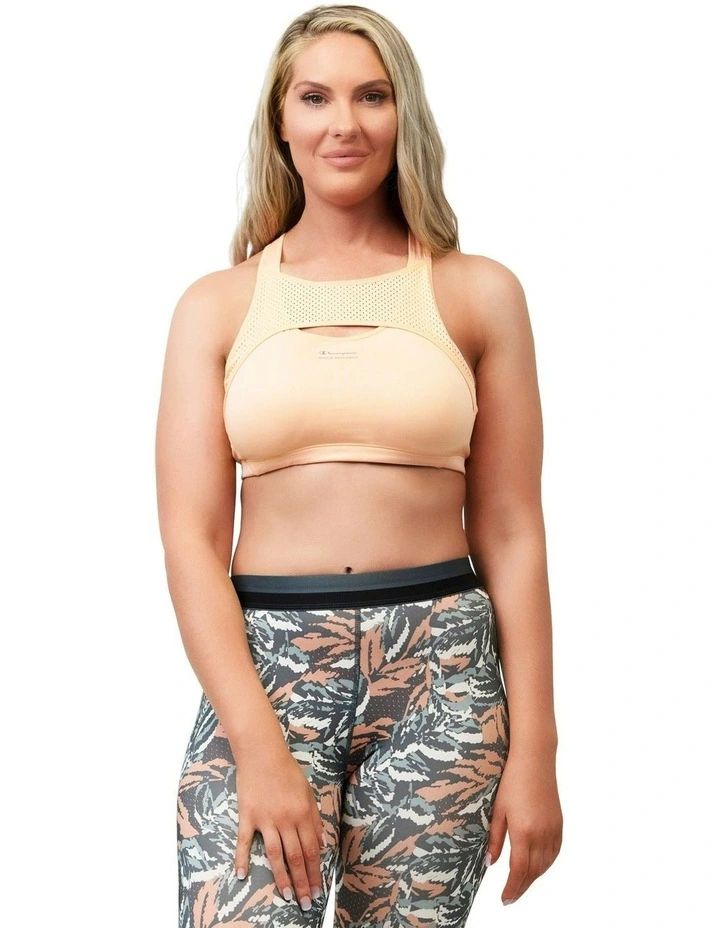 High Impact Active Crop Top Sports Bra in Peach image 5