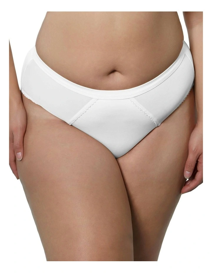 Micro Dressy French Cut High Waist Brief in Pearl White image 1