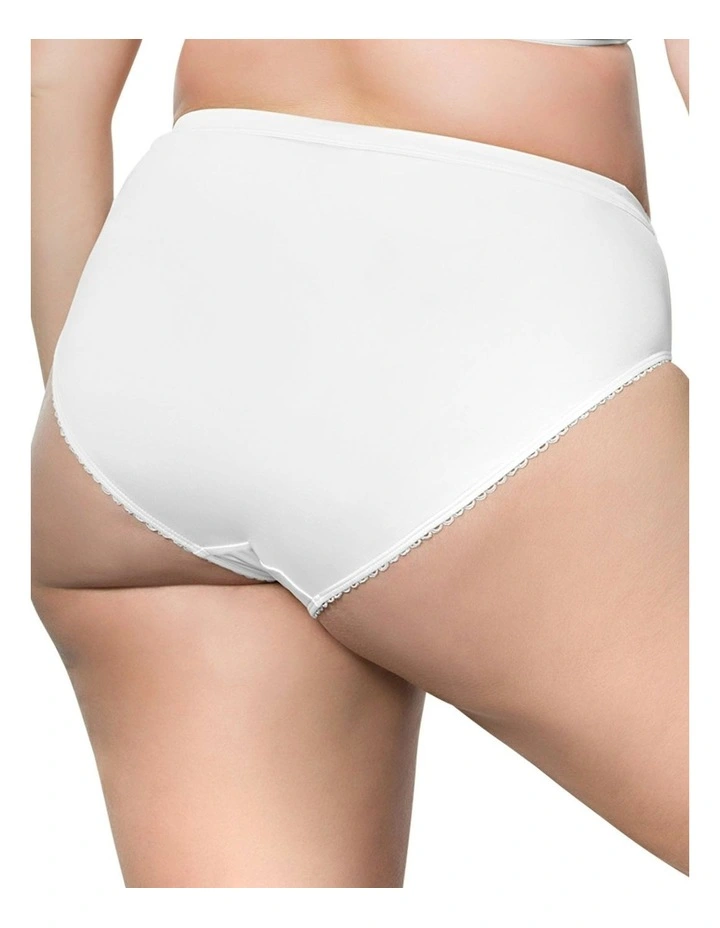 Micro Dressy French Cut High Waist Brief in Pearl White image 2