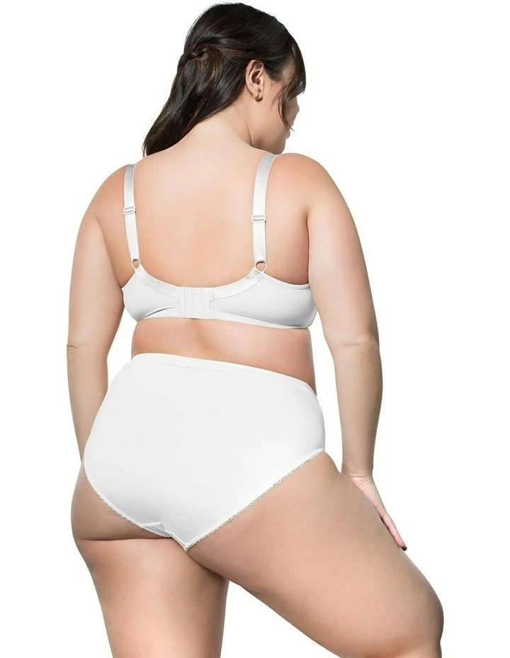 Micro Dressy French Cut High Waist Brief in Pearl White image 4
