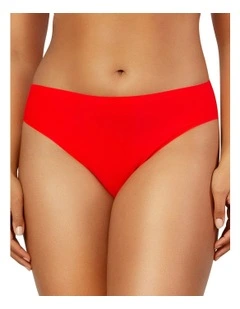 Bonded High Cut Seamless High Waist Brief in Racing Red