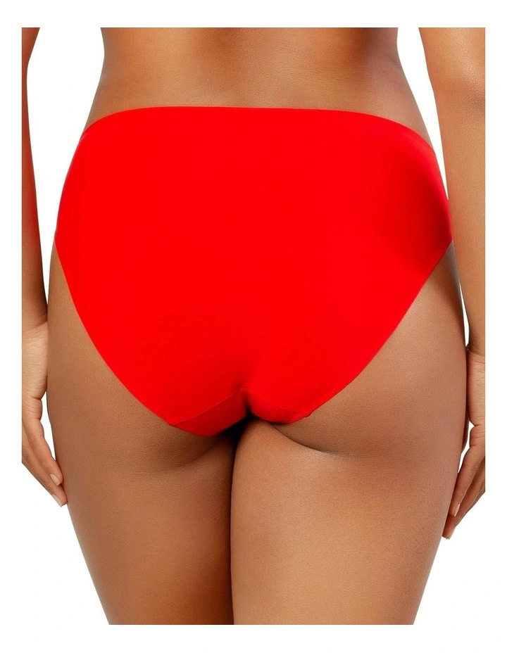 Bonded High Cut Seamless High Waist Brief in Racing Red image 2