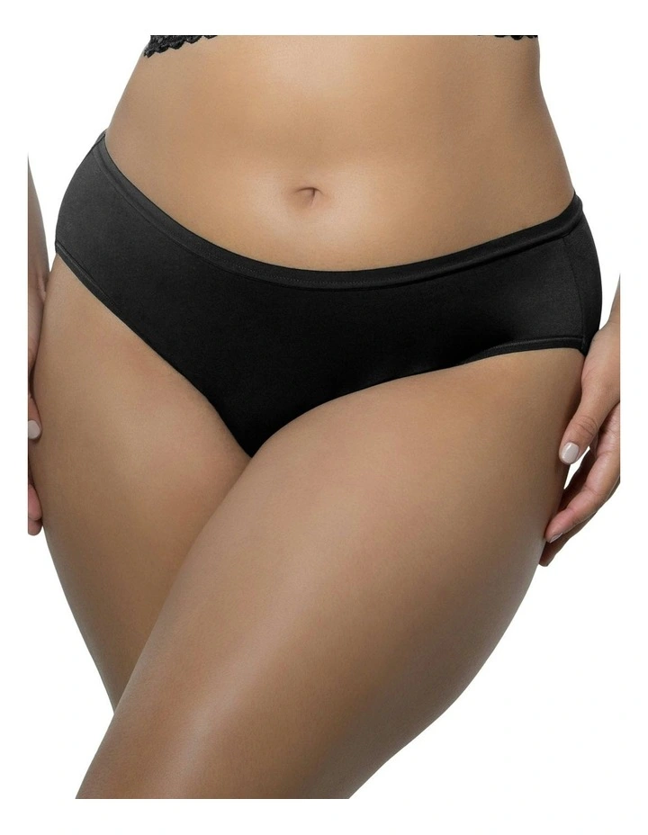 Cozy Soft Modal Hipster Brief in Black image 1