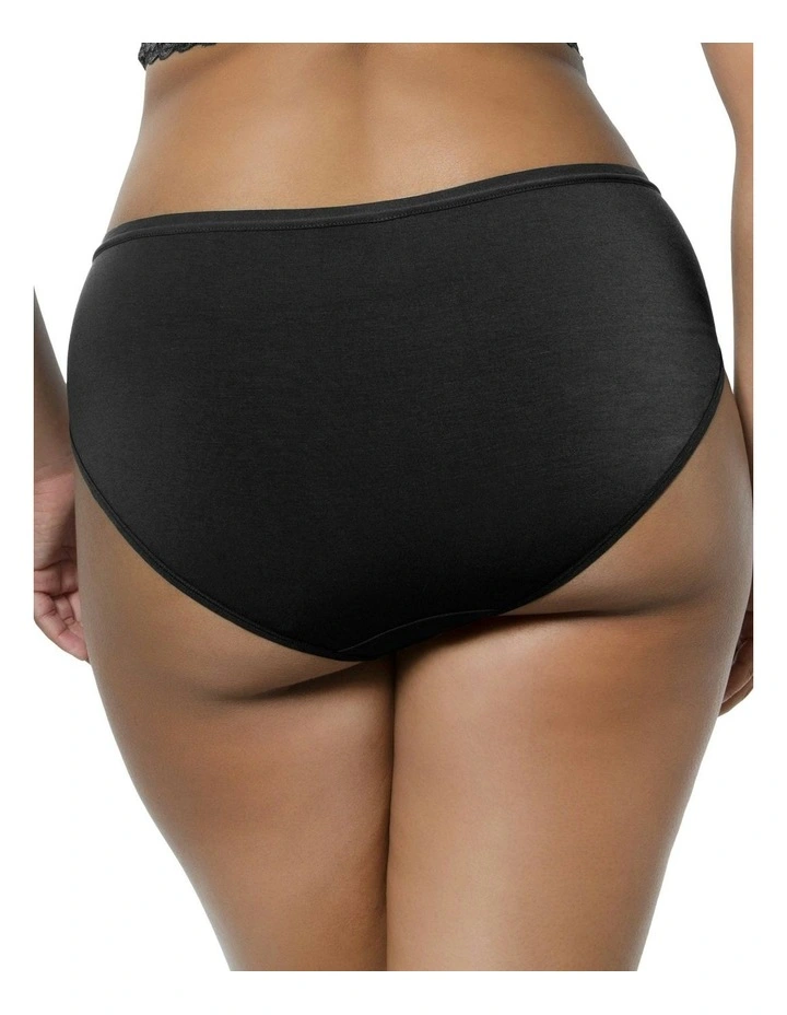 Cozy Soft Modal Hipster Brief in Black image 2