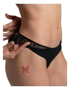 Georgia Brazilian Lace Brief in Black
