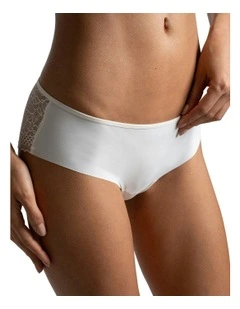 Pila Hipster Microfibre And Lace Shorty Brief in White