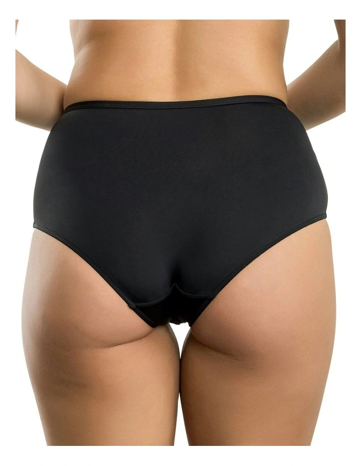 Charlene High Waist Brief With Lace in Black image 2