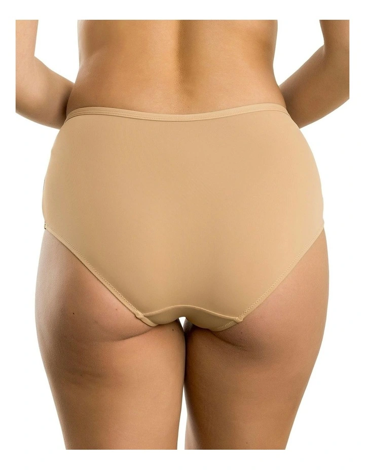 Charlene High Waist Brief With Lace in Warm Sand image 2