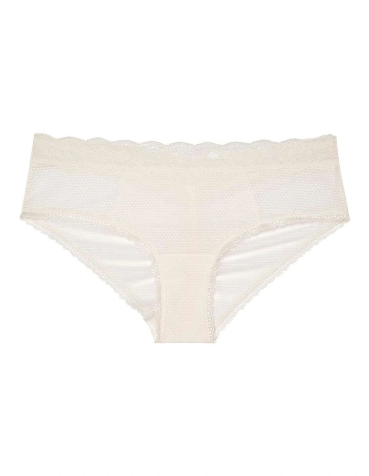Brooklyn Shorty Hipster Brief With Lace in White image 4