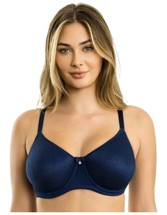 Pearl Underwire Seamless Minimiser Bra in Blue