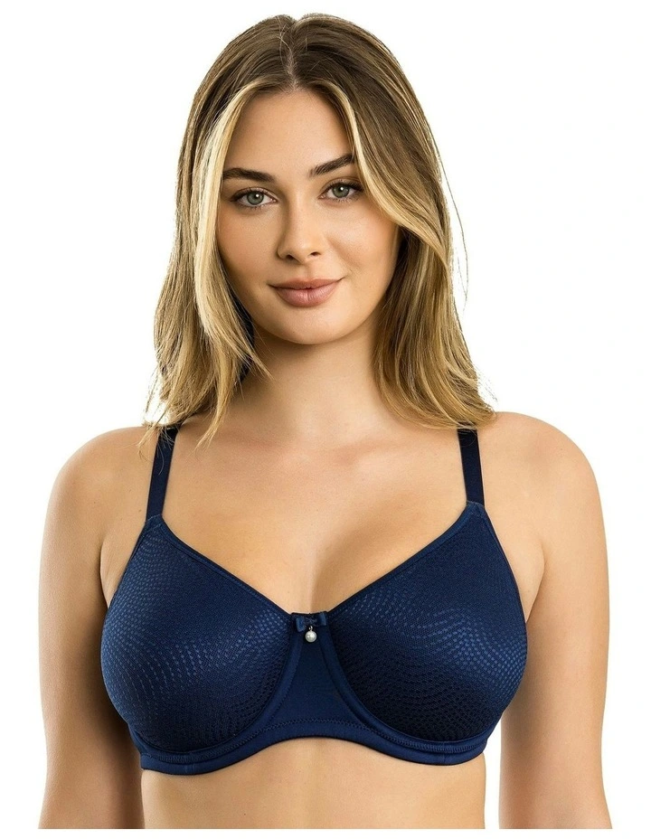 Pearl Underwire Seamless Minimiser Bra in Blue image 1