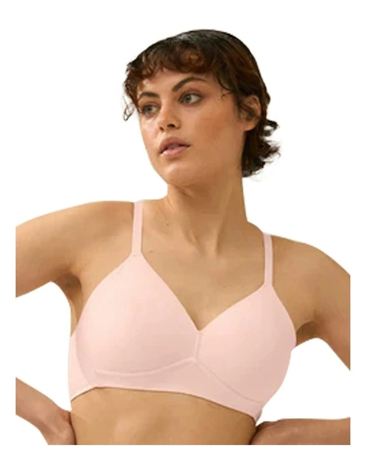Side Smoothing Soft Cup Wireless Padded Bra in Blush image 1