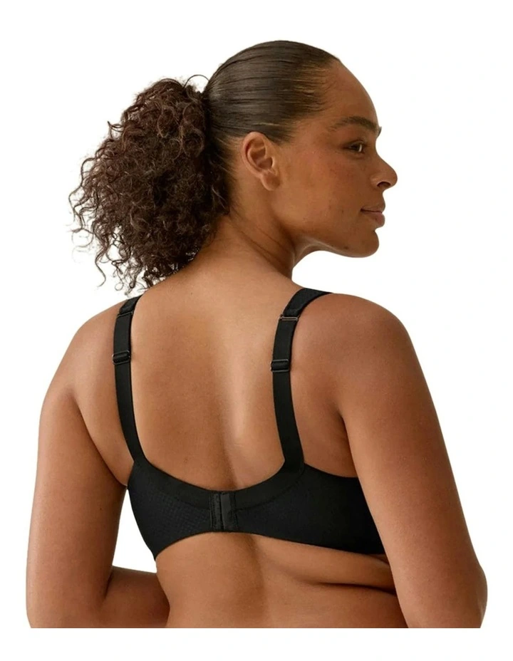 Wednesday Jacquard Wireless T-shirt Bra With Padded Straps in Black image 2