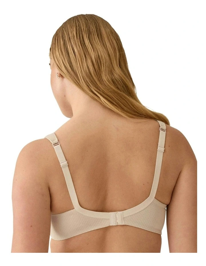Wednesday Jacquard Wireless T-shirt Bra With Padded Straps in Light Beige image 2