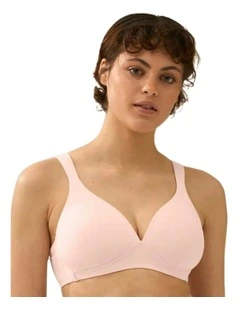 The Wednesday Wireless T-shirt Bra with Padded Straps in Blush