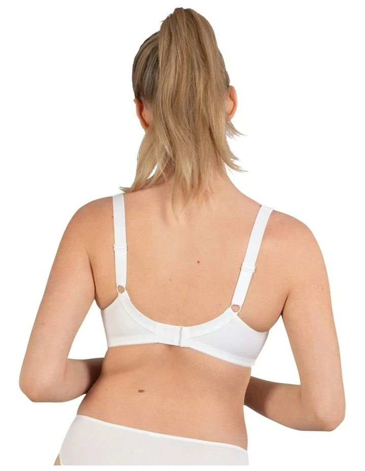 Pocketed Mastectomy Bra with Cotton Lining in Ecru image 4