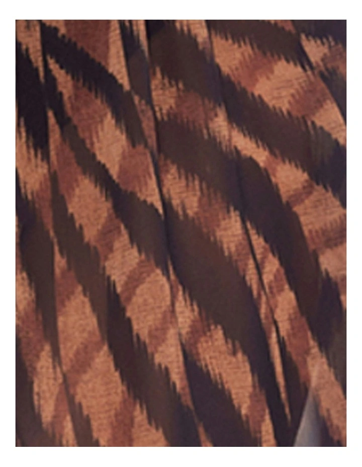 Raya de Safari Sheer Beach Cover Up Kimono in Black/Brown image 7