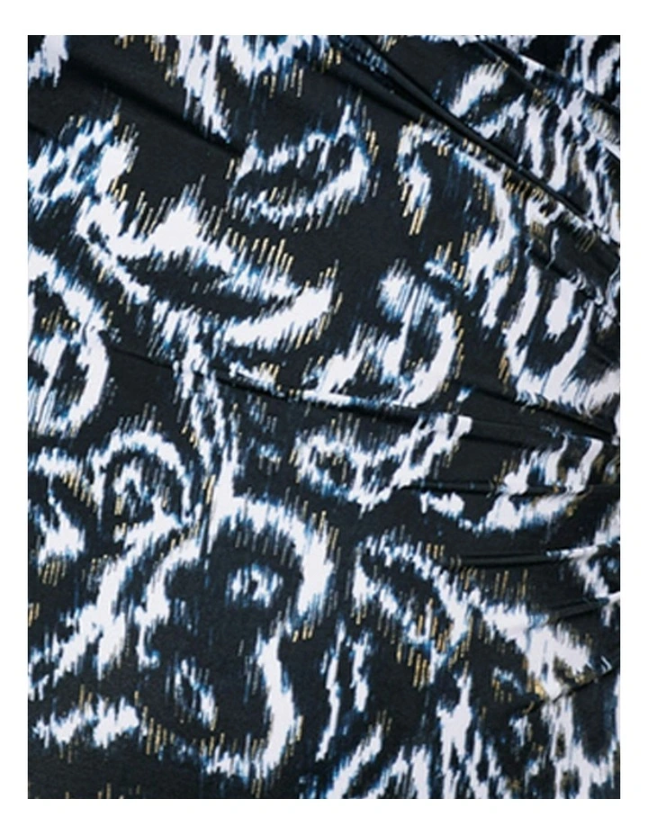 Adorn Siren Crossover Shaping Swimsuit in Black/White image 7