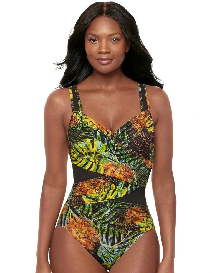 Sunset Islet Madero Underwired Shaping Swimsuit in Black image 1