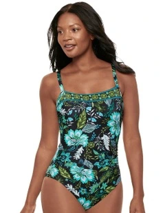 Florica Kara Underwired Square Neck Shaping Swimsuit in Black Multi