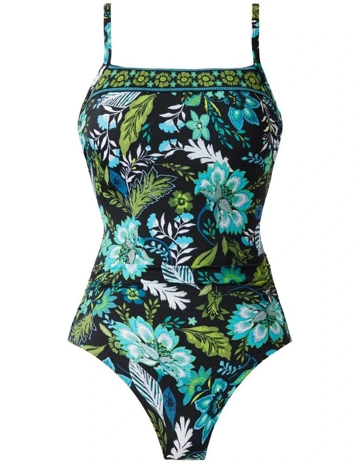 Florica Kara Underwired Square Neck Shaping Swimsuit in Black Multi image 6