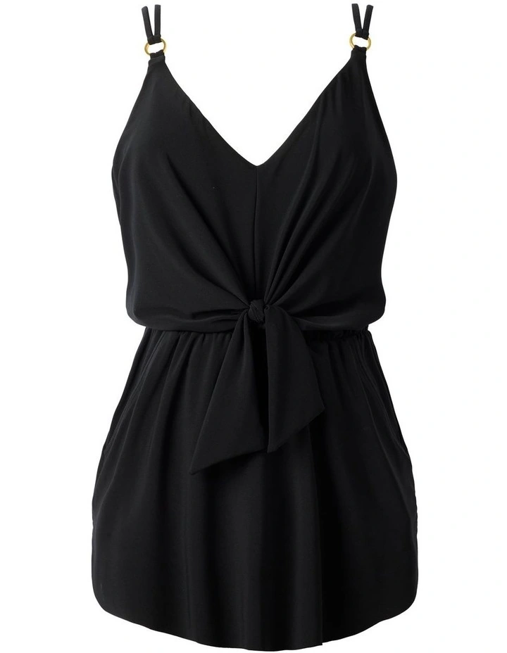 Obi One Kami Short Swimdress with Hidden Shaping in Black image 6