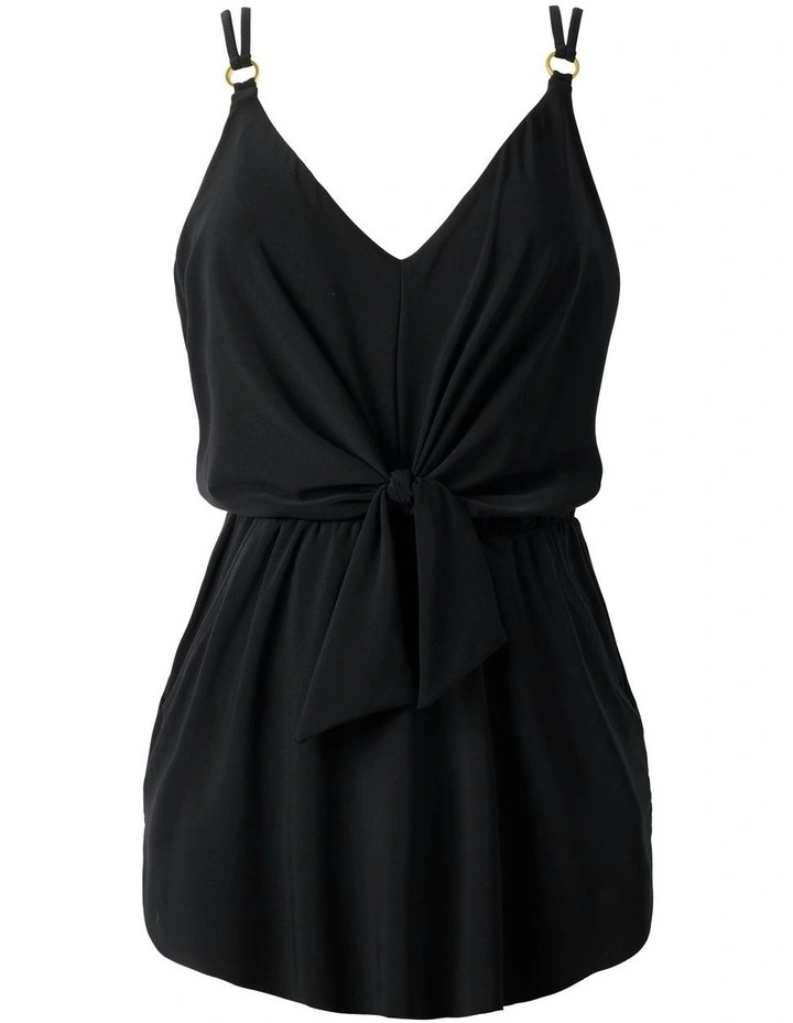Obi One Kami Short Swimdress with Hidden Shaping in Black image 6