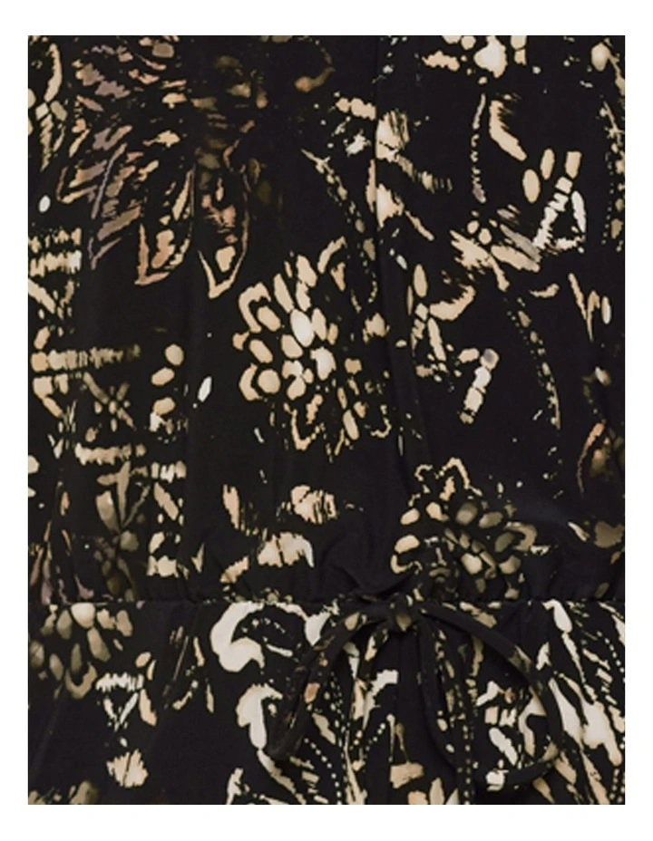 Balinese Piper Shaping Underwired Halter Swim Romper in Black Multi image 7