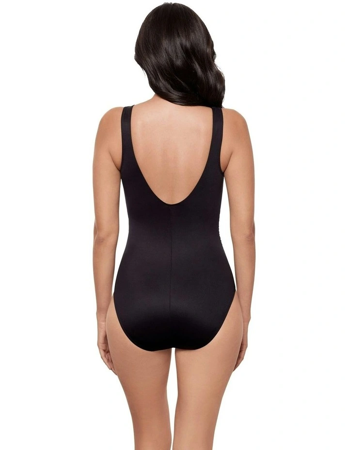 Razzle Dazzle Swizzle Underwire High Neck Swimsuit with Beads in Black image 2