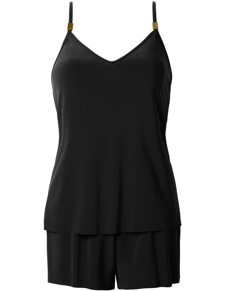 Mila Short Leg Loose Fit Swim Romper in Black image 6