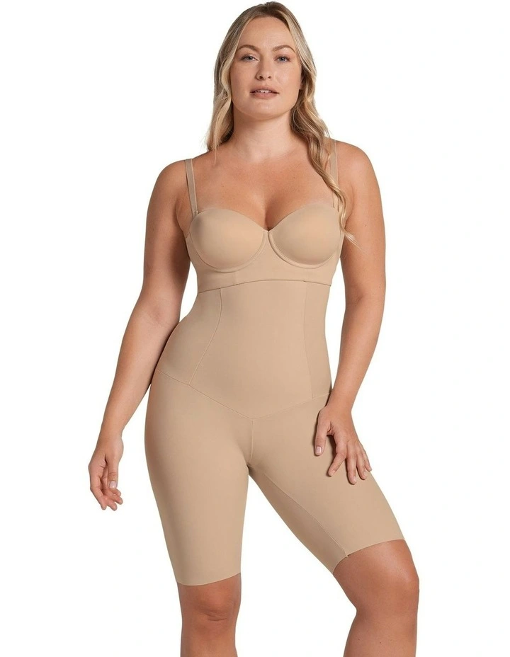 ContourPro Extra High-Waist Seamless Shapewear Short in Golden Beige image 1