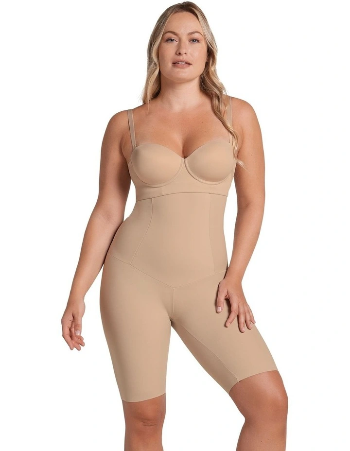 ContourPro Extra High-Waist Seamless Shapewear Short in Golden Beige image 3