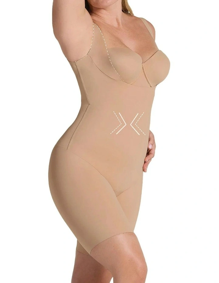 Total Smooth Cupless Full Body Shaper in Golden Beige image 5