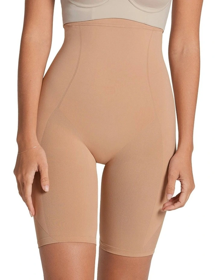 SmartShape Extra-High Waist Thigh & Tummy Control Short in Natural image 1