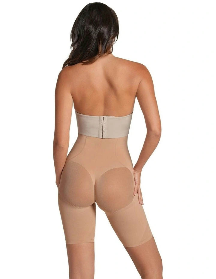 SmartShape Extra-High Waist Thigh & Tummy Control Short in Natural image 3