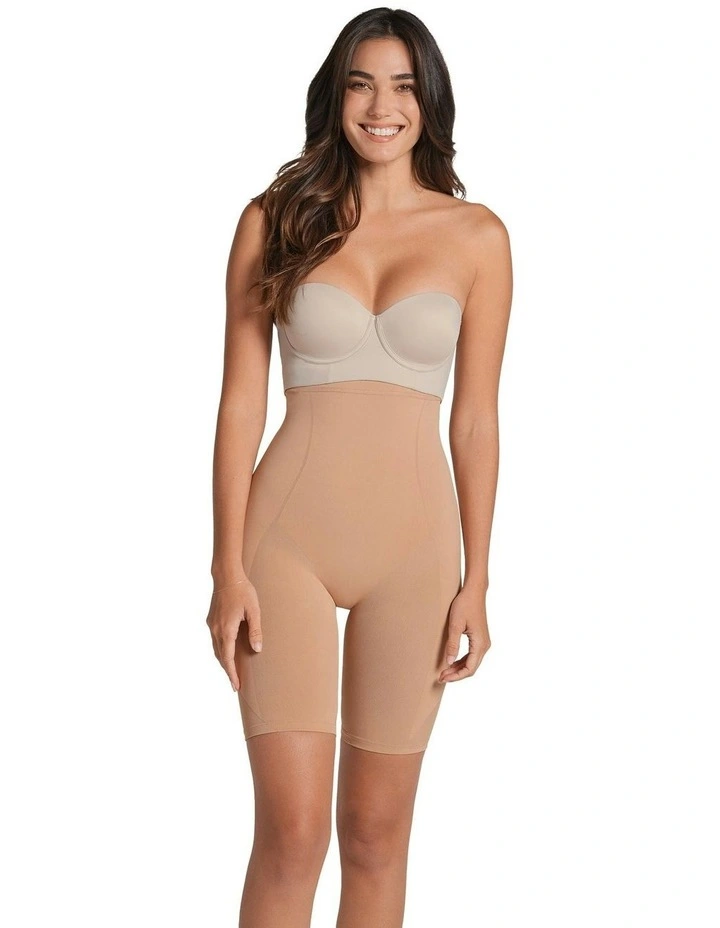 SmartShape Extra-High Waist Thigh & Tummy Control Short in Natural image 5