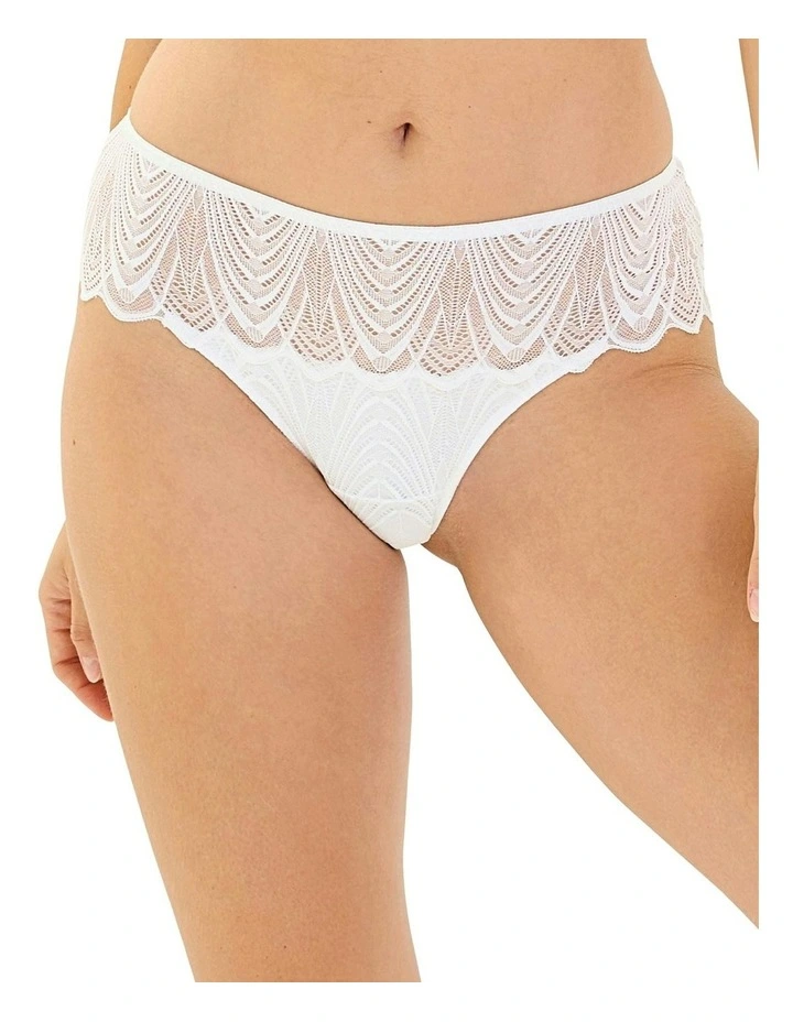 Gracieuse Cheeky Lace Hipster Shorty Brief in White image 1