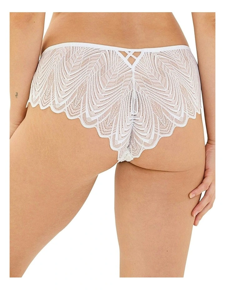 Gracieuse Cheeky Lace Hipster Shorty Brief in White image 2
