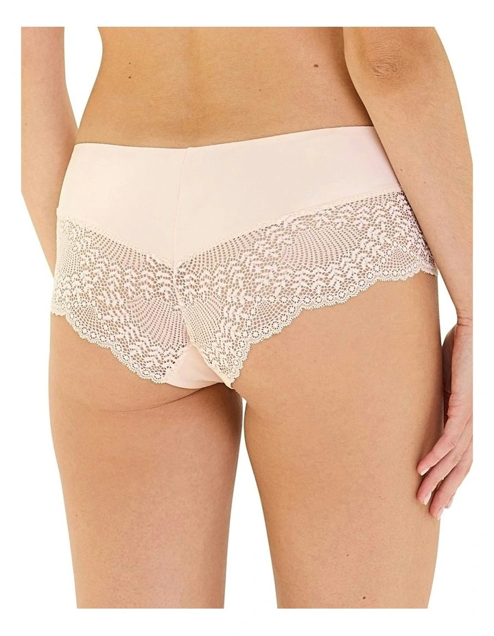 Fidele Shorty Style Microfibre & Lace Brief in Pearl Blush image 2