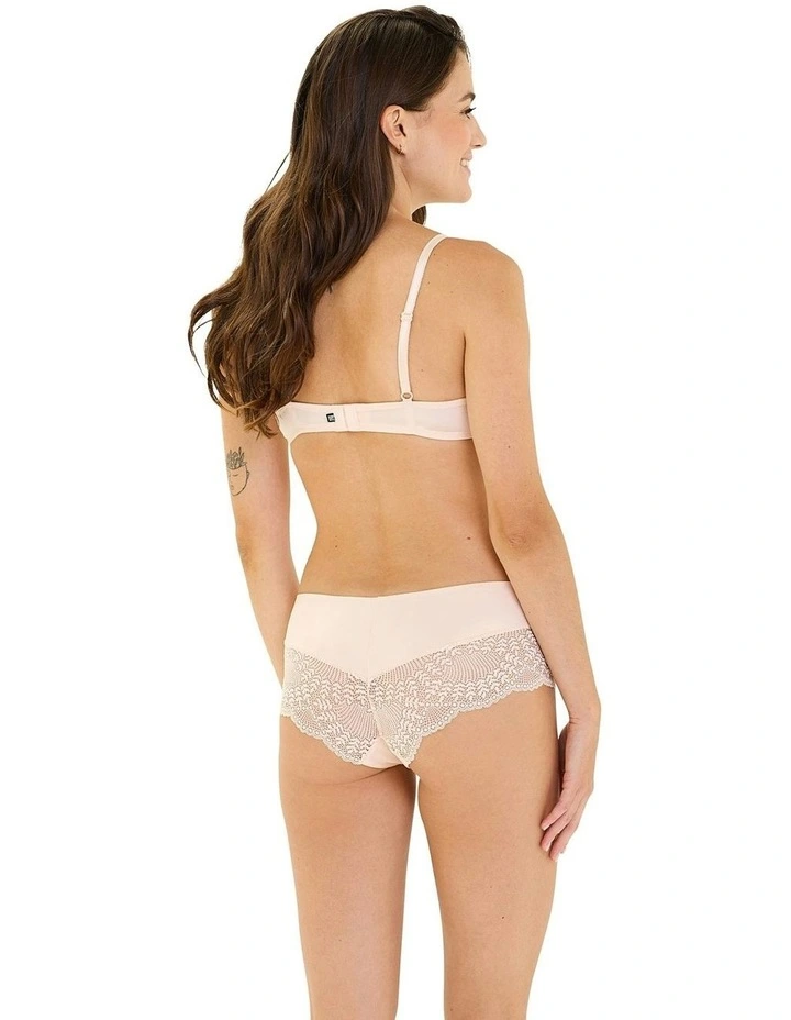 Fidele Shorty Style Microfibre & Lace Brief in Pearl Blush image 4