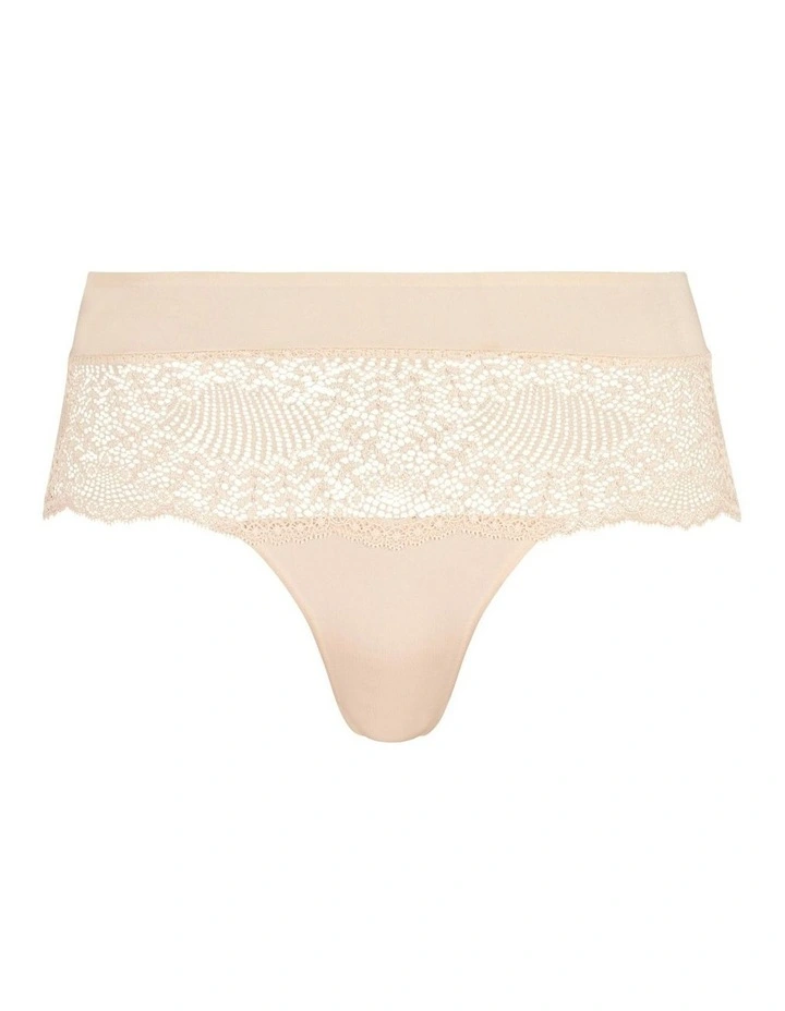 Fidele Shorty Style Microfibre & Lace Brief in Pearl Blush image 5