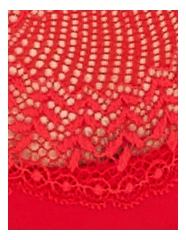 Fidele Shorty Style Microfibre And Lace Brief in Red image 6