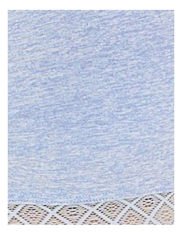 Zen Dentelle Longline Wirefree Bralette with Lace in Blue Persian Mottled image 6