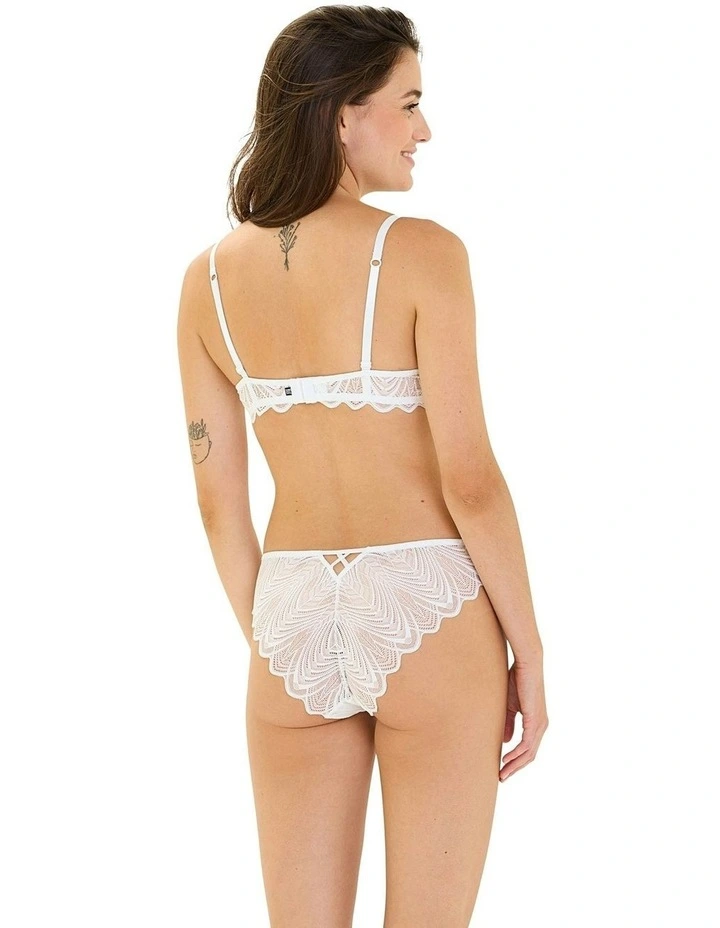 Gracieuse Unlined Wired Lace Bra in White image 4