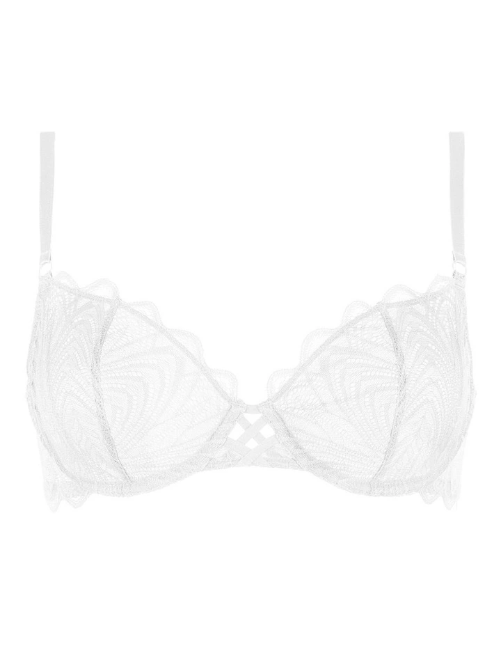 Gracieuse Unlined Wired Lace Bra in White image 5