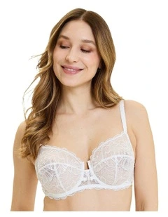 Suzan Wired Unlined Full Cup Lace Bra in Ivory