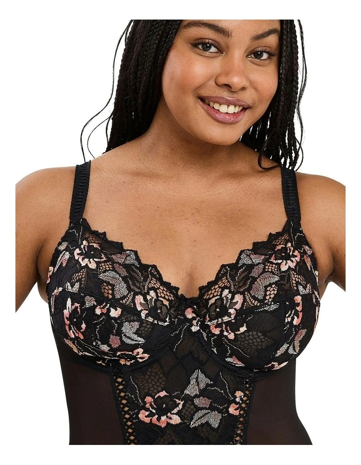 Arum Cabaret Underwired Lace Bodysuit in Black image 4