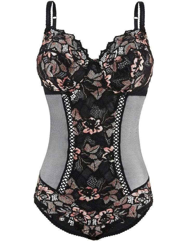 Arum Cabaret Underwired Lace Bodysuit in Black image 6