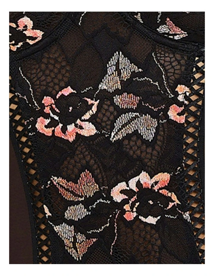 Arum Cabaret Underwired Lace Bodysuit in Black image 7